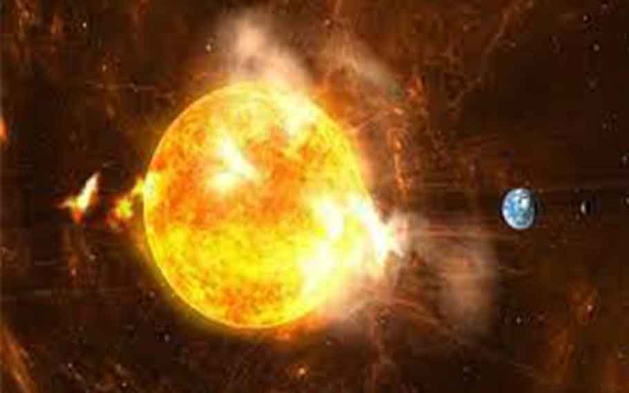 Solar Flare unleashed causing fluctuation in communication system 1 solar flare