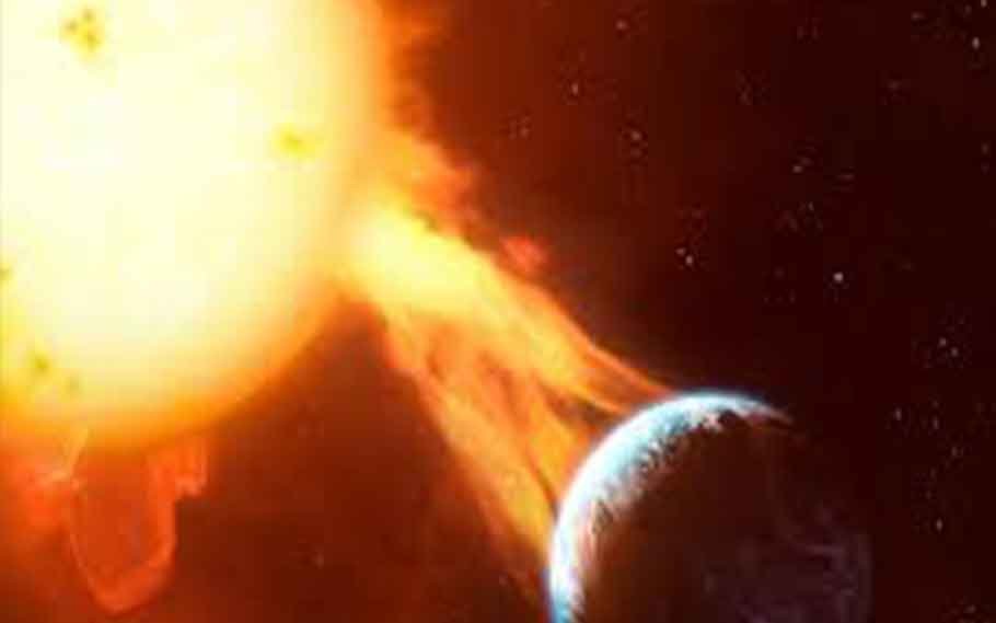Solar Flare unleashed causing fluctuation in communication system 2 solar flare