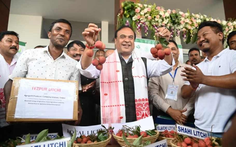 Assam CM launched locally produced Litchi to London market 1 assam cm