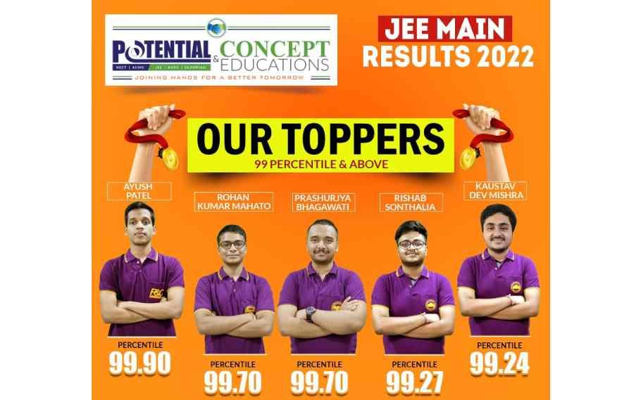 Potential and Concept Educations produces the best results in JEE MAINS and CEE 2022 1 Concept Educations