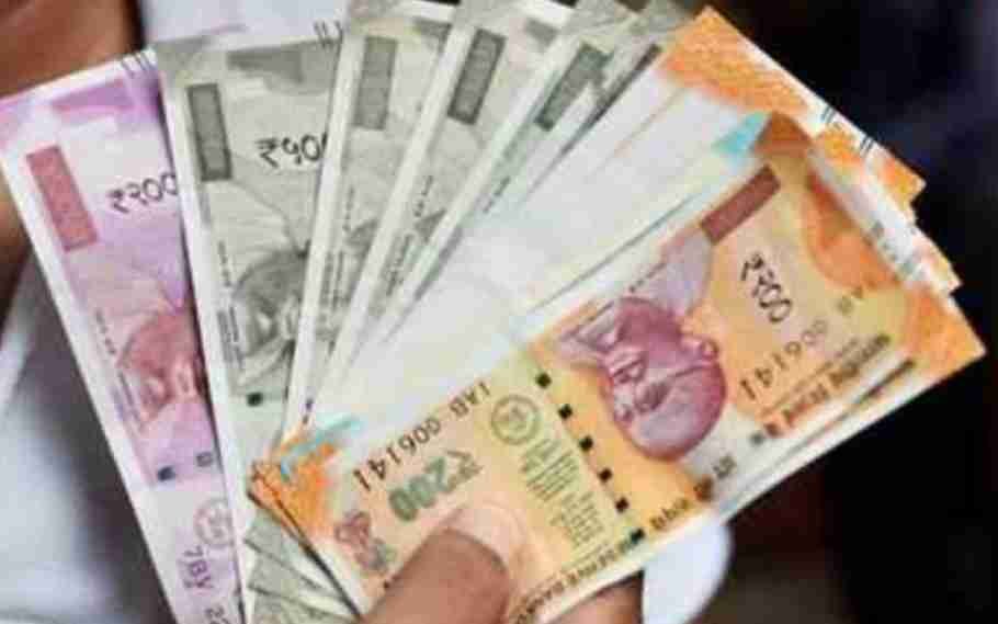 Rupee falls 44 paise