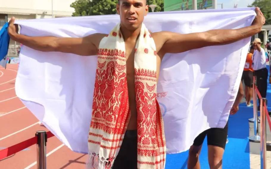 Amlan Borgohain Opens Assam's Account With 100m Gold At National Games 1 Amlan Borgohain