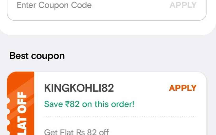 Swiggy Releases Discount Coupon To Celebrate Virat Kohli's Historic Knock Against Pakistan 2 Swiggy Releases Discount Coupon