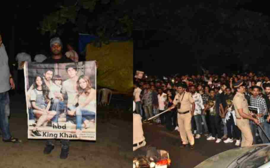 Shah Rukh Khan As God! Fans Gather Outside Mannat To Celebrate His 57th Birthday 1 Shah Rukh Khan