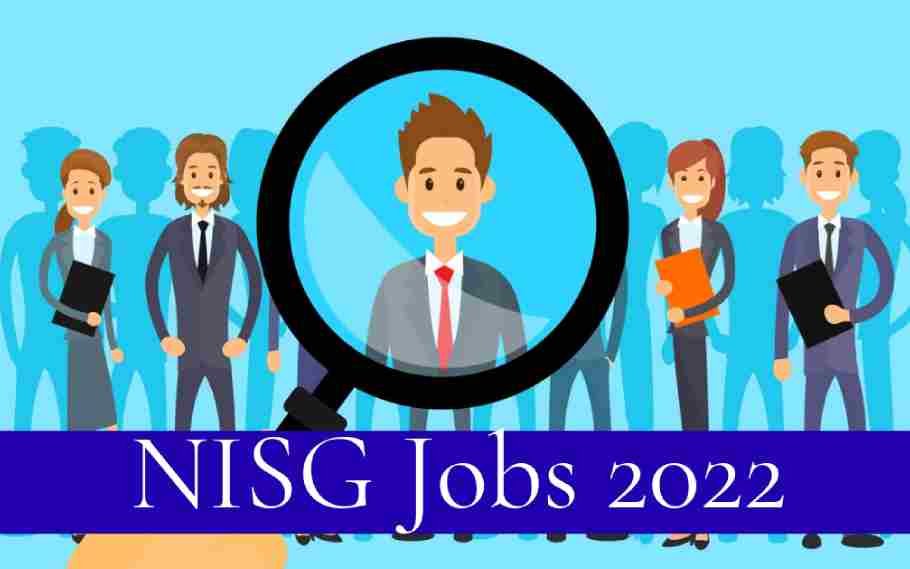 NISG Recruitment 2022, Consultant Vacancy, Apply Online! 1 NISG Recruitment 2022