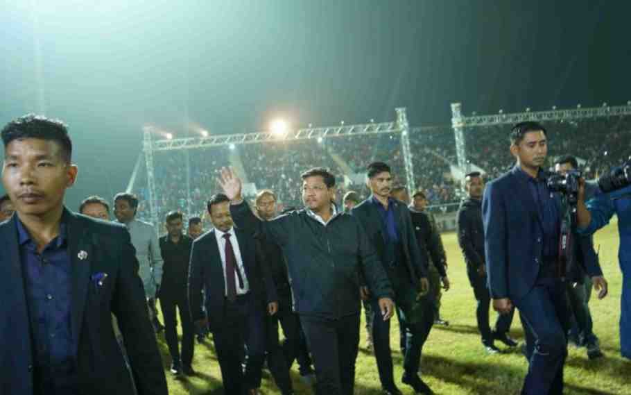 Meghalaya CM Inaugurates Football Stadium At PA Sangma Sports Complex In Tura 1 Football Stadium In Tura