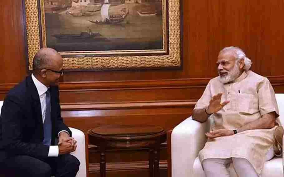 Microsoft CEO Satya Nadella Meets PM Modi During His Four-Day Visit To India 1 Satya Nadella Meets PM Modi