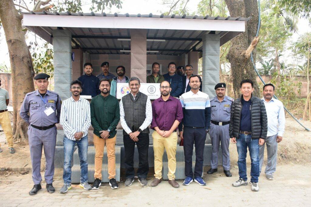 IIT Guwahati innovators construct 3D Printed Security Post using Industrial Waste 1 IIT Guwahati
