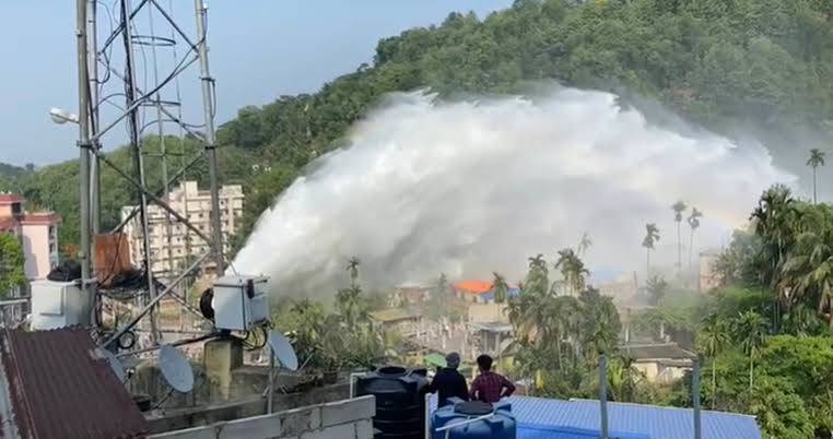 Major Water-Supply Pipe Burst in Guwahati Causes Havoc: One Dead, Several Injured