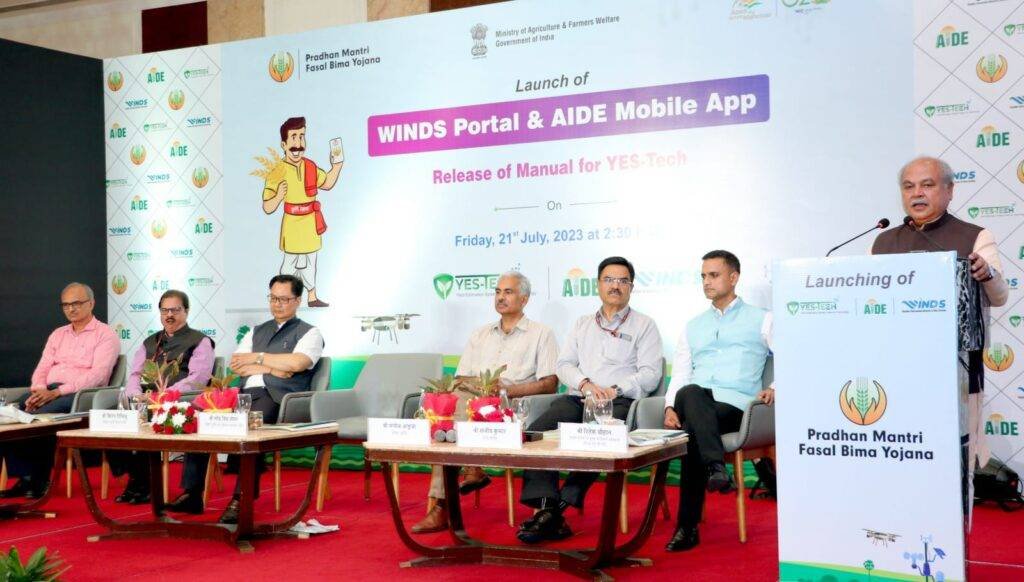 Ministry unveils YESTEC, WINDS, and AIDE Apps for farmers under Pradhan Mantri Fasal Bima Yojana; Rs. 258 Crore allocated to over 5 lakh farmers in 8 states 2 77F76233 A9EF 4C62 ADC0 00599681A4B5