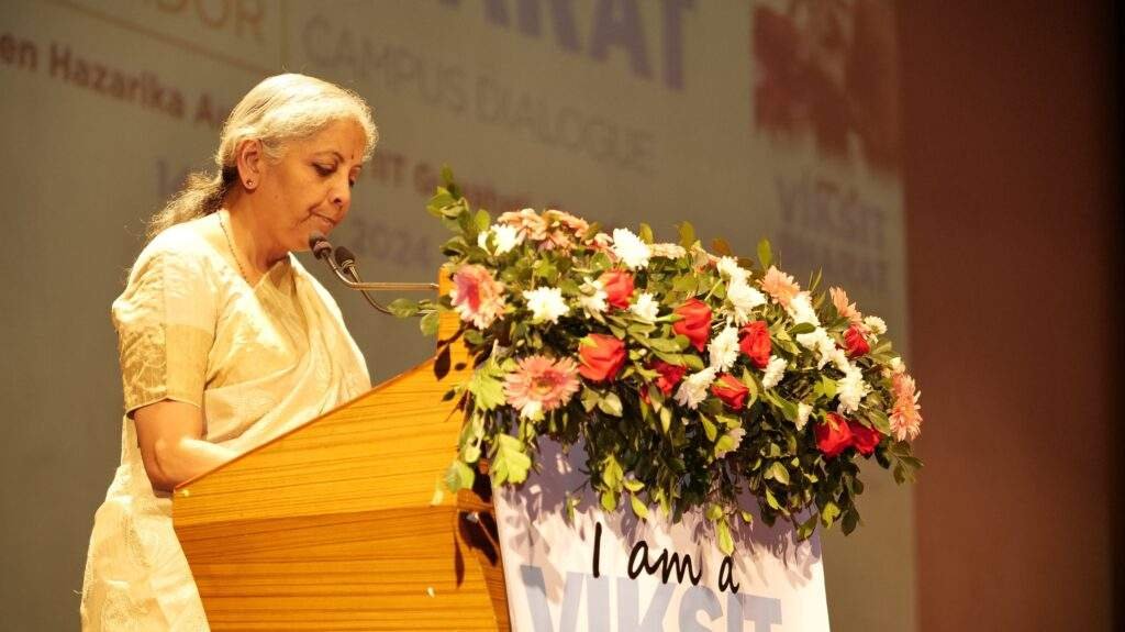 Honble Chief Guest Smt. Nirmala Sitharaman during her address at IIT Guwahati