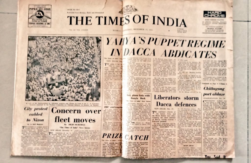 Historical Reminder: Indian Army Shares 1971 Newspaper Clip on U.S. Support for Pakistan’s Genocide 1 GqkCSl bcAUj2br