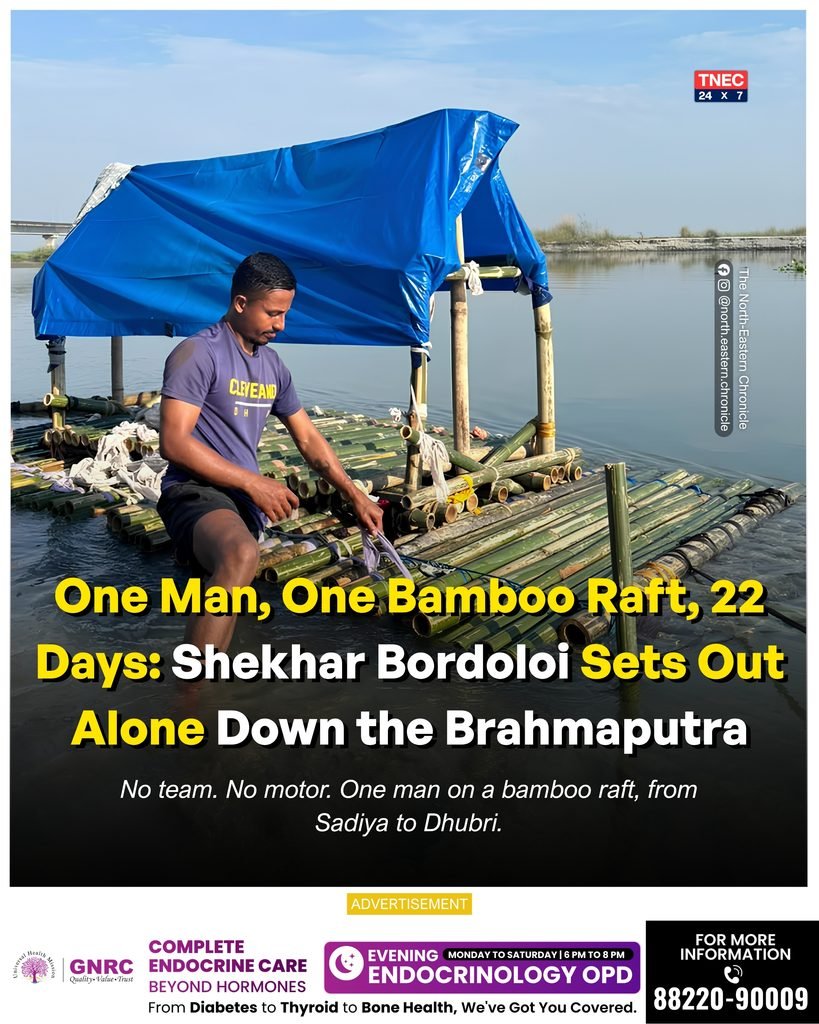 Assam Adventurer Shekhar Bordoloi Embarks on Solo 22-Day Brahmaputra Expedition on Bamboo Raft 1 Next who 2026 10 31T094541.192